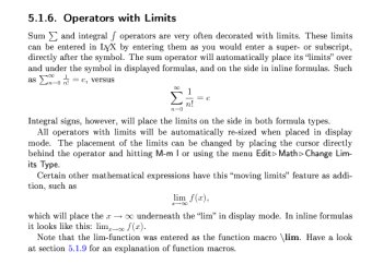 Operators with Limits